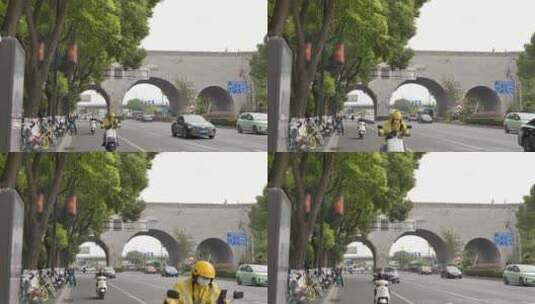 南京的老城墙高清在线视频素材下载