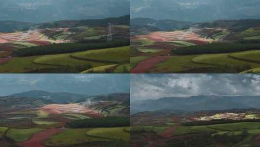 云南旅游风光宣传视频东川红土地斑驳光影高清在线视频素材下载