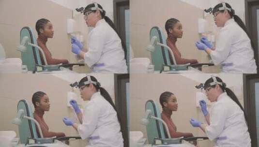 医生向女孩提供医疗建议高清在线视频素材下载