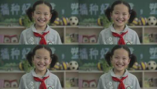 学校贫穷孩子的笑脸高清在线视频素材下载