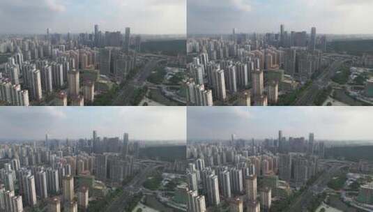 广西南宁五象新区城市风光航拍高清在线视频素材下载