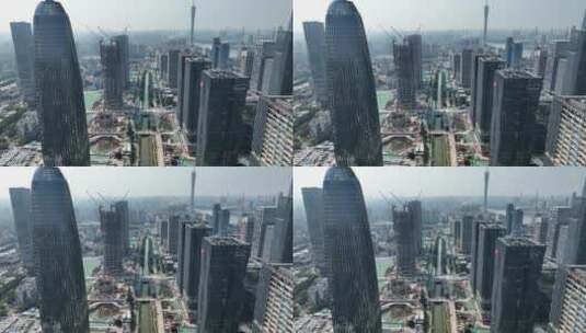 广州琶洲CBD磨碟沙建筑群高清在线视频素材下载