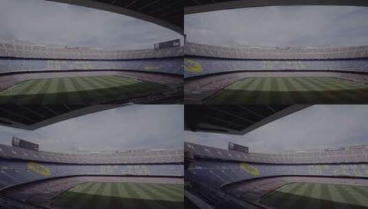 西班牙巴塞罗那 俯拍诺坎普球场内景高清在线视频素材下载