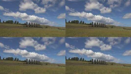 拉帕努伊云层景观高清在线视频素材下载
