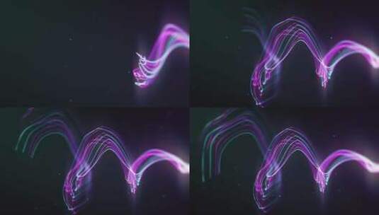 多彩粒子流线背景2高清在线视频素材下载