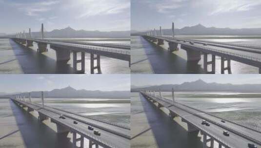 乌海大桥公路高清在线视频素材下载