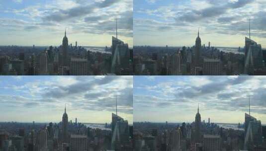 纽约和帝国大厦黄金时段光日时间流逝高清在线视频素材下载