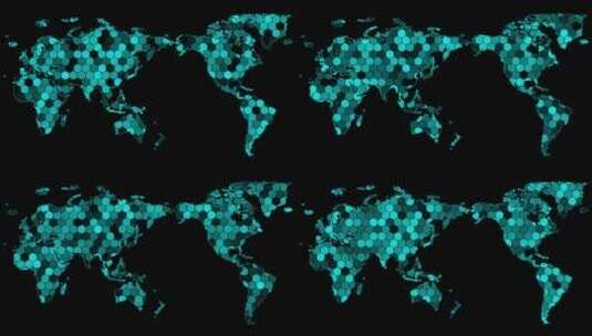 科技地球世界地图高清在线视频素材下载