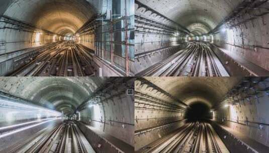 地铁隧道延时穿梭高清在线视频素材下载