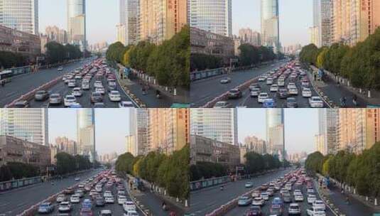 实拍昆明北京路堵车视频高清在线视频素材下载