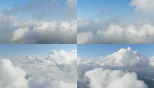 航拍城市超高空云海合集高清在线视频素材下载