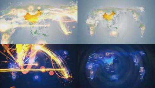 漳州平和县地图辐射到世界覆盖全球 8高清在线视频素材下载