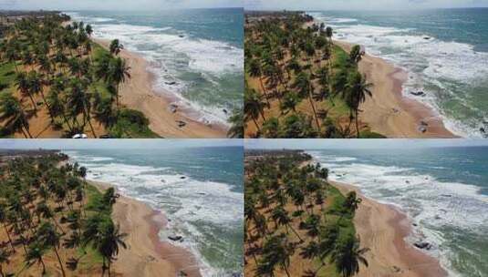 热带海滩鸟瞰图高清在线视频素材下载