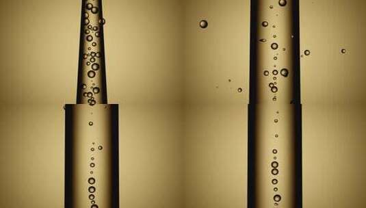 护肤品金色水滴水油渗透提取浓度萃取高清在线视频素材下载