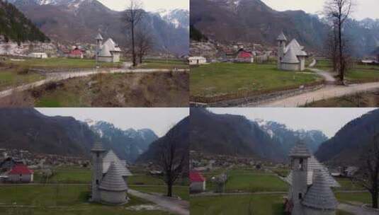阿尔卑斯山教堂的德龙索高清在线视频素材下载