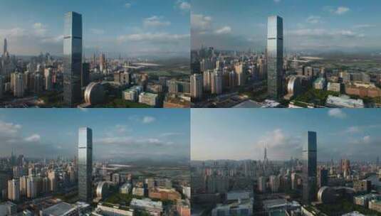 深圳高楼河套光汇石油大厦高清在线视频素材下载