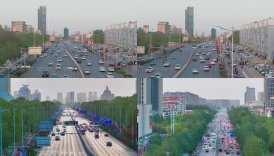 兴庆区城市北京路航拍02高清在线视频素材下载
