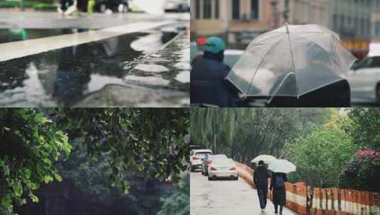 唯美的雨景【商用需购买企业授权】高清在线视频素材下载