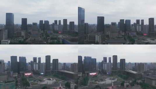 4K航拍四川省成都市天府广场高清在线视频素材下载