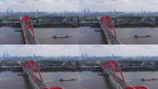 广州番禺新光大桥蓝天-9高清在线视频素材下载