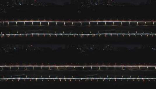 航拍重庆城市夜景交通建筑高清在线视频素材下载