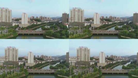 【航拍】咸宁城市交通高清在线视频素材下载