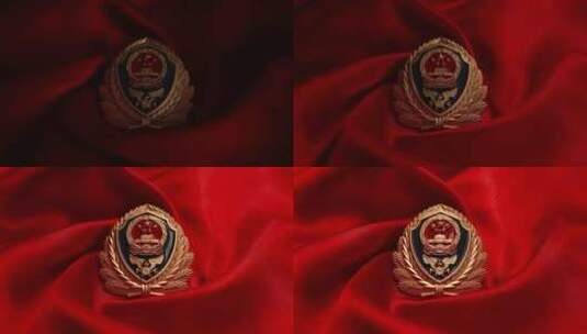 中国消防救援徽章扫光高清在线视频素材下载