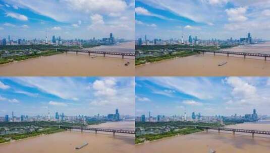 武汉长江两岸风光高清在线视频素材下载