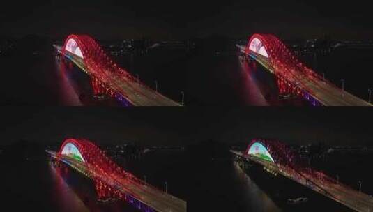 中国广州市南沙区明珠湾大桥高清在线视频素材下载