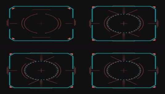 科技HUD 科技小元素 赛博朋克 虚拟数字高清在线视频素材下载