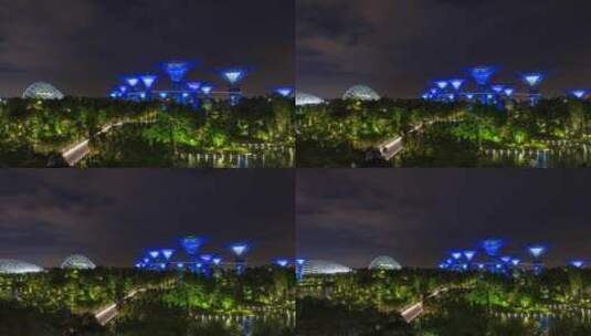新加坡海湾花园的延时摄影高清在线视频素材下载