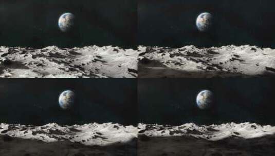 从月球表面看地球高清在线视频素材下载