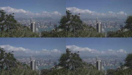 香港平顶山俯瞰香港高清在线视频素材下载