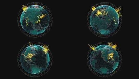 虚拟数字地球高清在线视频素材下载