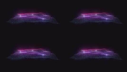 紫色抽象粒子波动背景高清在线视频素材下载