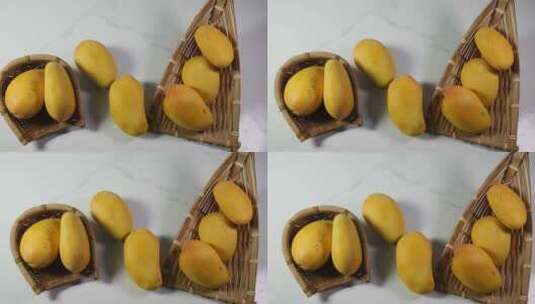 芒果芒果展示水果新鲜的芒果大芒果高清在线视频素材下载