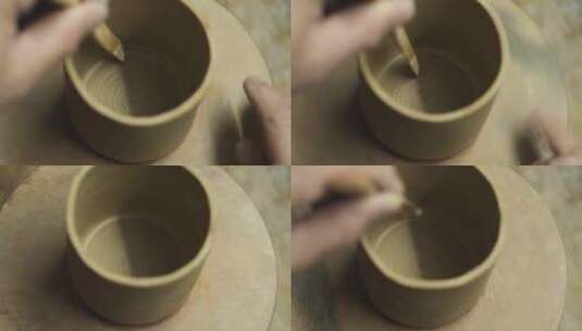 手工陶艺作品高清在线视频素材下载