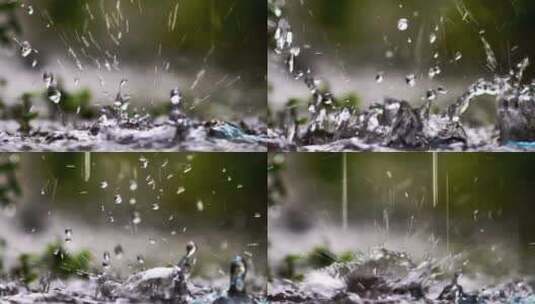 水滴入水高清在线视频素材下载