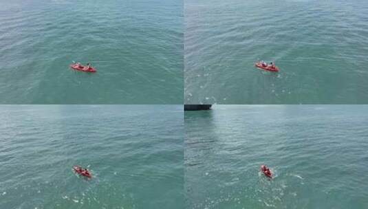 泰国甲米海岛皮划艇户外自然风光航拍高清在线视频素材下载