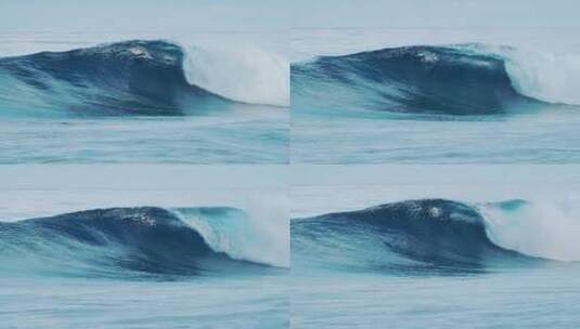 马尔代夫的大玻璃海浪滚动和破裂高清在线视频素材下载