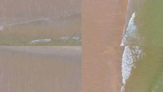 大海海边海水海浪沙滩海滩航拍风景唯美大自高清在线视频素材下载
