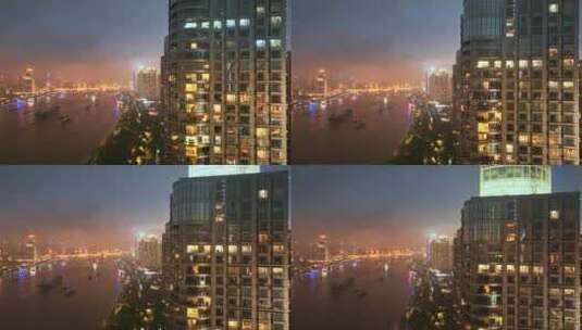 上海顶级豪宅黄浦江江景房高清在线视频素材下载