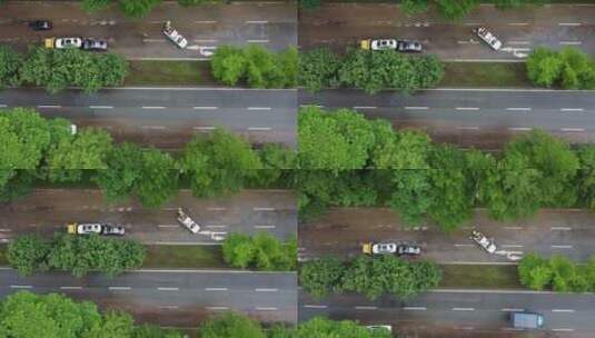 广东东莞：汽修厂拖车把抛锚的车辆运走高清在线视频素材下载