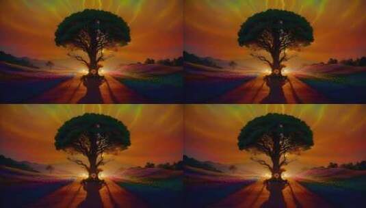 生命树宇宙树能量高清在线视频素材下载