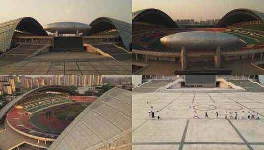河南省体育中心高清在线视频素材下载