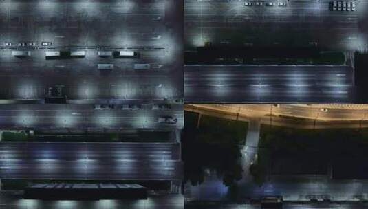 电影感大型停车场夜景高清在线视频素材下载