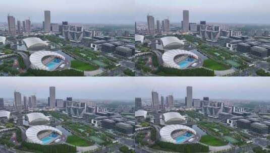 前滩 上海城市航拍 东方体育中心高清在线视频素材下载