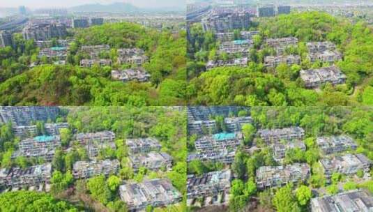 杭州萧山义桥城市建筑风光航拍高清在线视频素材下载