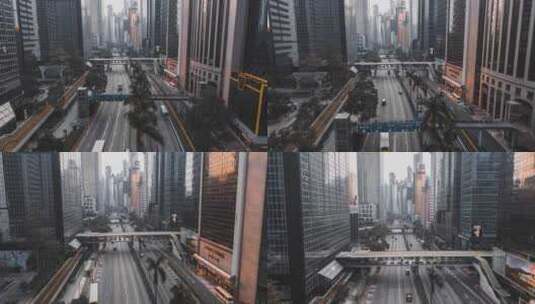 香港红外线天线旁的高速公路高清在线视频素材下载