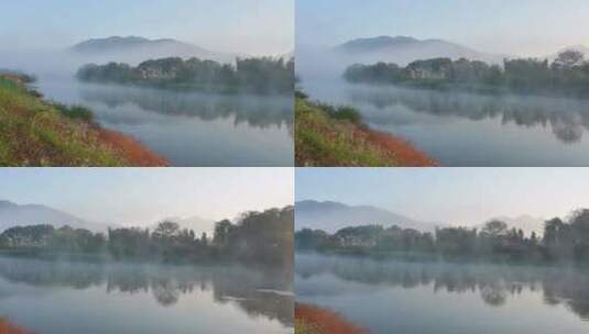 河流晨雾高清在线视频素材下载